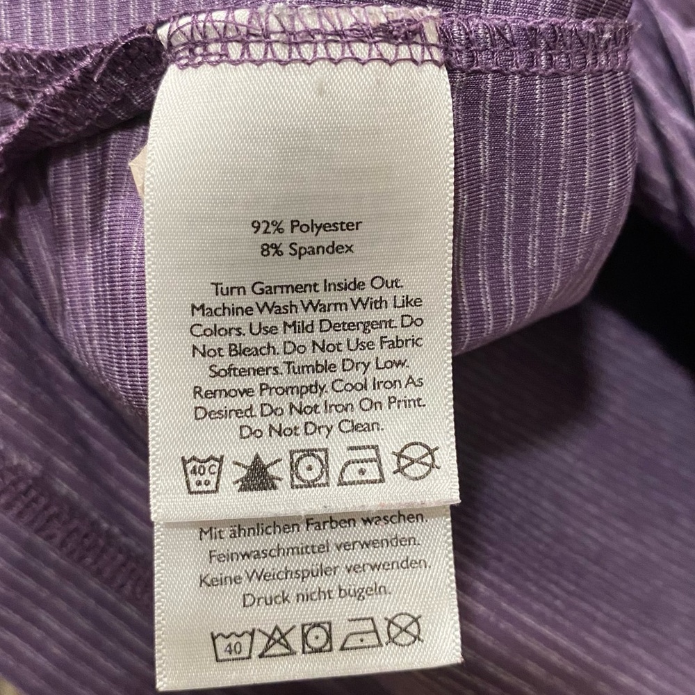 Eddie Bauer Purple Infinity Long Sleeve Hoodie Size Small‎ Striped Trek Travel - Picture 10 of 10